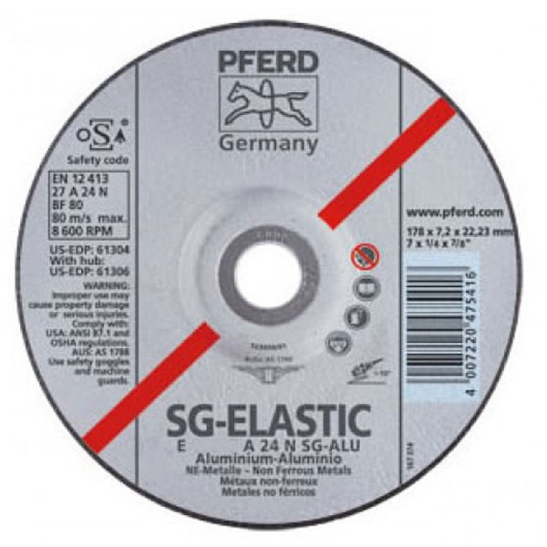 GRIND DISC PFERD 125 7 A24N SG-ALU/22.23